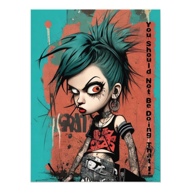 Modern konst ska du inte göra den där grumliga pic fototryck (Framsidan)