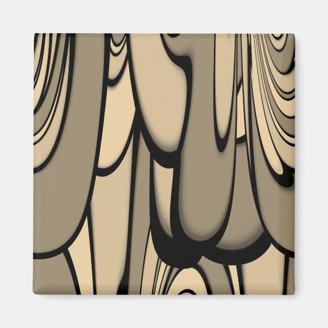 Modern konst Smälter Brown Hues Magnet (Framsidan)