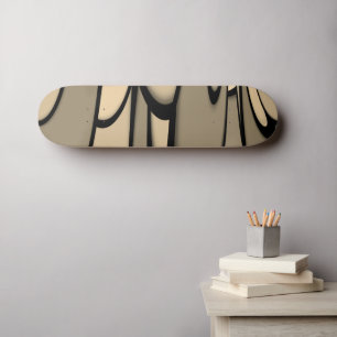Modern konst Smälter Brown Hues Mini Skateboard Bräda 18,5 Cm