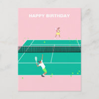 Modern konst tennis match spelare glad födelsedag