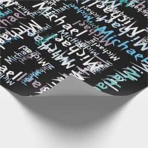Modern konst tillfogar namn presentpapper
