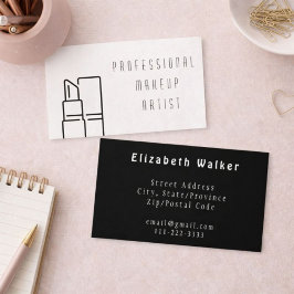 Modern konst - vit och svart visitkort