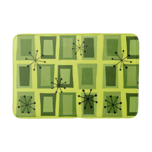 Modern konst "Wonky Doors" Chartreuse i mitten av  Badrumsmatta