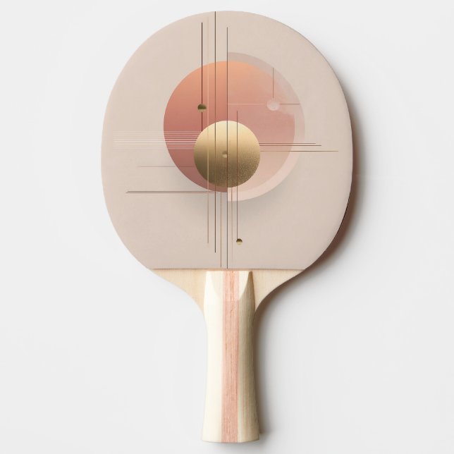 Modern konstdesign med cirklar och linjer pingisracket (Framsidan)