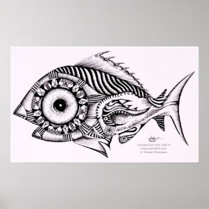 Modern konstfiskaffisch/design, Geometrica från V Poster