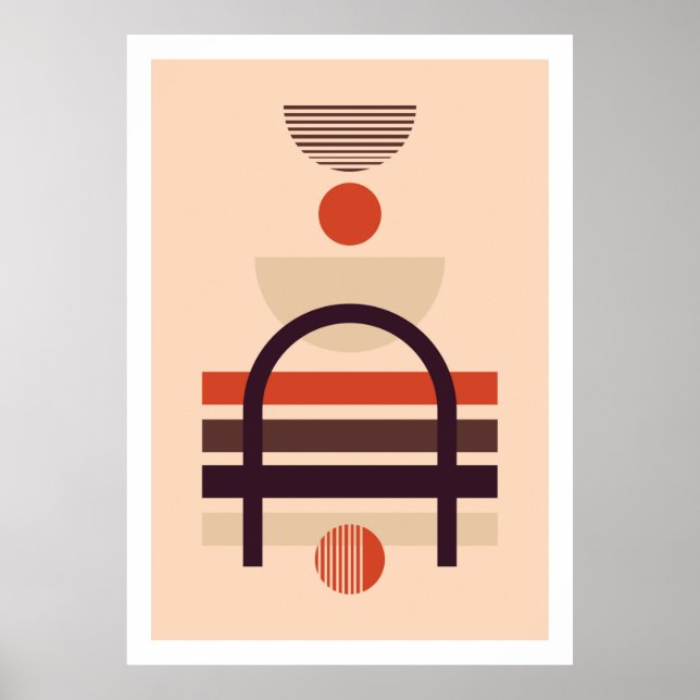 Modern konstgeometrisk form sammansättning 2 poster (Framsidan)