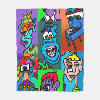 Modern konsthändelsetabell fleecefilt