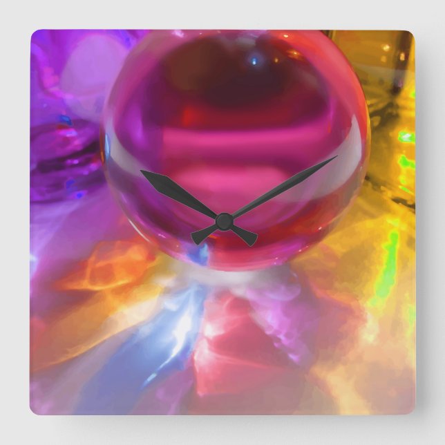 Modern konsthandling fyrkantig klocka (Framsida)