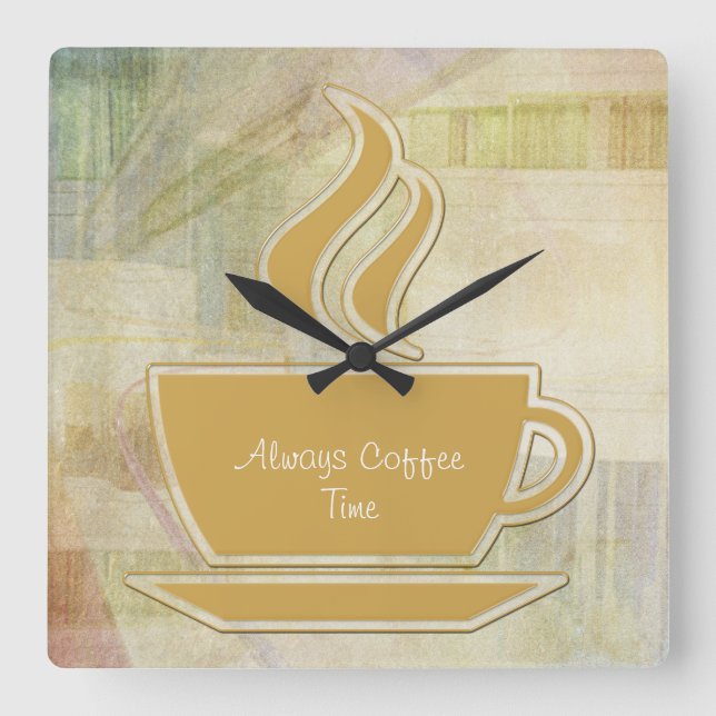 Modern konsthandling fyrkantig klocka (Framsida)