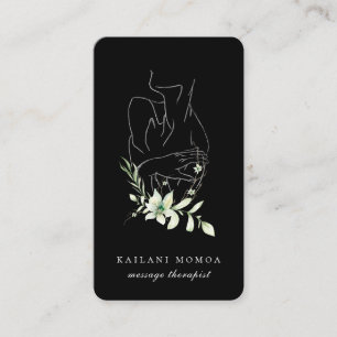 Modern konsthantkonst Feminine-Blommigt Visitkort
