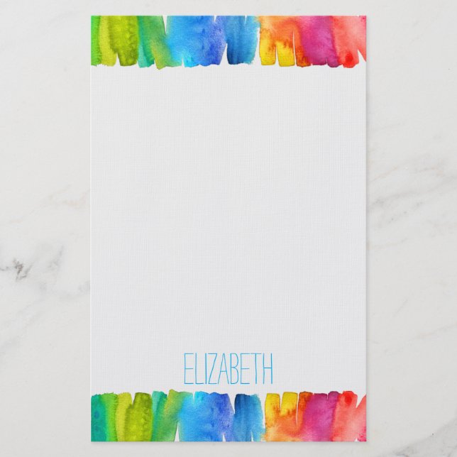 Modern konsthögd personlig brevpapper (Framsida)