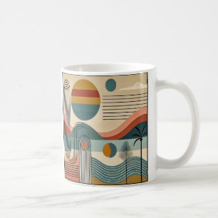 Modern konsthyrning i mitten av århundradet kaffemugg