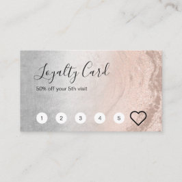 Modern konstnär av kopparsmakeup guld glitter silv lojalitetskort