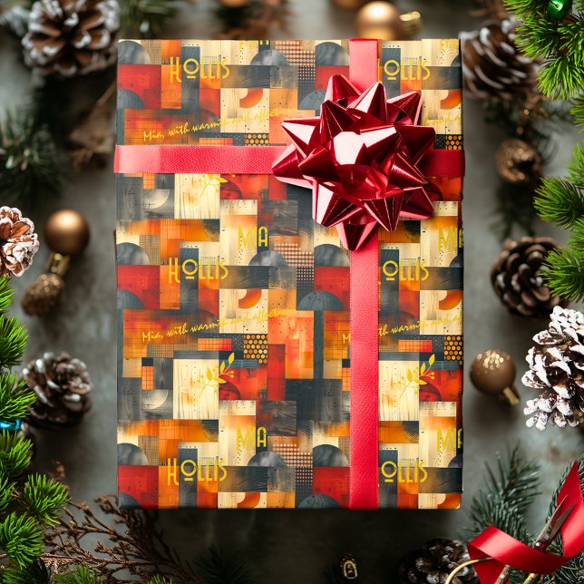 Modern konstnärlig Abstrakt - gift-figursättning i Presentpapper (Skapare uppladdad)