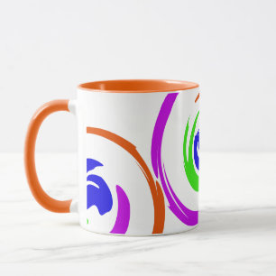 Modern konstnärlig design för levande Färgad Mugg