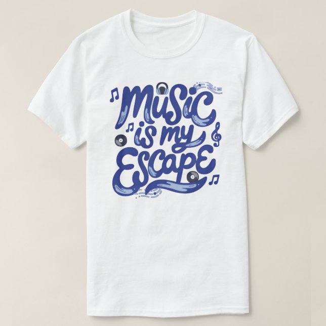 Modern konstnärlig grafisk design - Musik T Shirt (Design framsida)