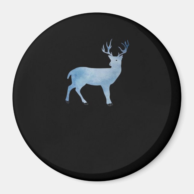 Modern konstnärlig hjortdesign  magnet (Framsidan)