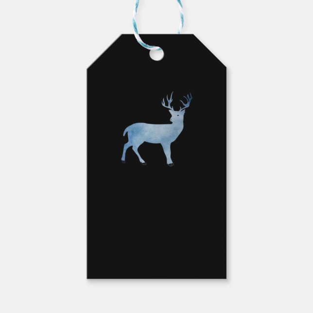 Modern konstnärlig hjortdesign presentetikett (Framsidan)