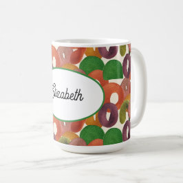 Modern konstnärlig höstfärgad mönster kaffemugg