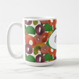 Modern konstnärlig höstfärgad mönster kaffemugg