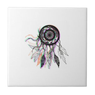 Modern konstnärlig indian Dreamcatcher Kakelplatta