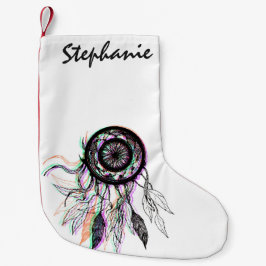 Modern konstnärlig indian Dreamcatcher Liten Julstrumpa