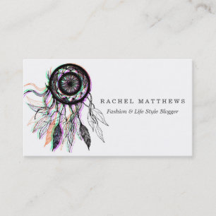 Modern konstnärlig indian Dreamcatcher Visitkort