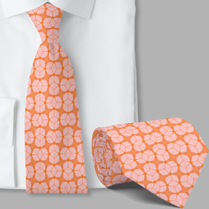 Modern konstnärlig orange geometrisk mönstrad slip slips