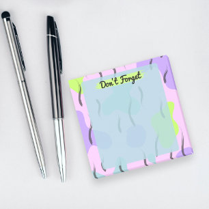 Modern konstnärlig pastel Paintbrush Glöm inte Post-it Block