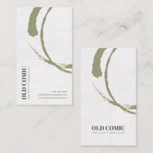Modern konstnärlig penseldrag abstrakt minimalism visitkort