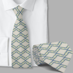 Modern konstnärlig Sage Green Blue Mönster slips
