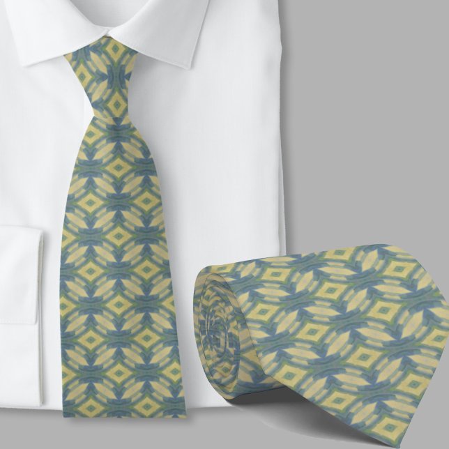 Modern konstnärlig Sage Green Mönster slips (Skapare uppladdad)