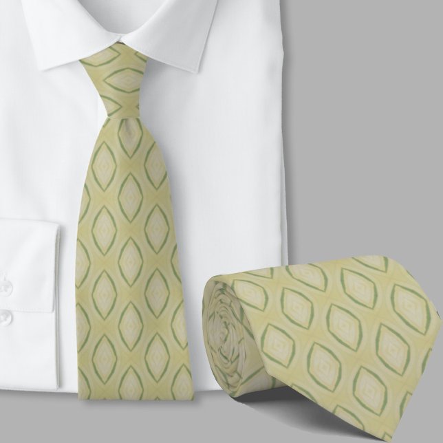 Modern konstnärlig Sage Green Mönster slips (Skapare uppladdad)