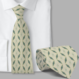Modern konstnärlig Sage Green Mönster slips
