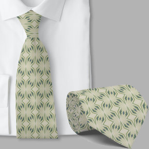 Modern konstnärlig Sage Green Mönster slips