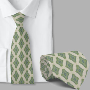 Modern konstnärlig Sage Green Mönster slips