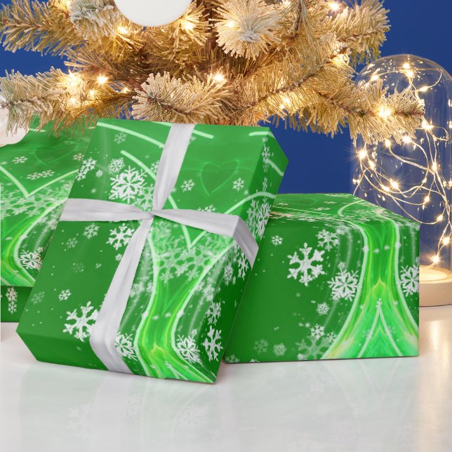 Modern konstnärlig snö flingor PAPPRA Presentpapper (Helgdagar)