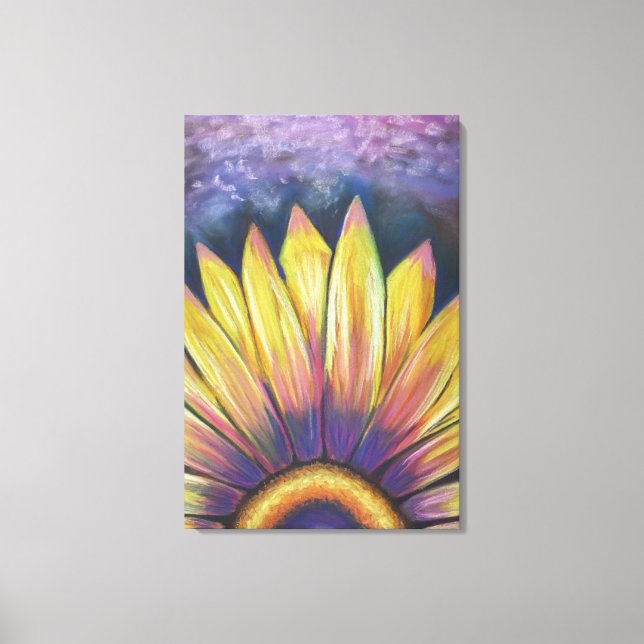Modern konstnärlig solros Canvas Wall Art (Framsida)