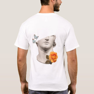 Modern konstnärlig staty med fjärilar & hoodie t shirt