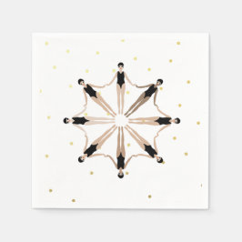 Modern konstnärlig synkronisering av simmare Guld- Pappersservett