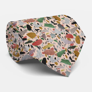 Modern konstnärlig terrazzo Stil Abstrakt Mönster Slips