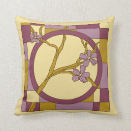 Modern konstNouveau blommor cirklar lilor Kudde