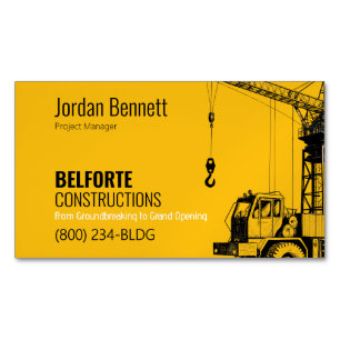 Modern konstruktion   Yellow & Crane Design Magnetiska Visitkort