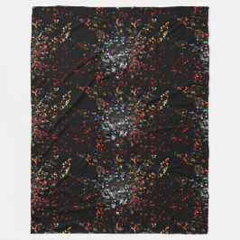 Modern konstsvarten färgar mosaiska gåvor fleecefilt