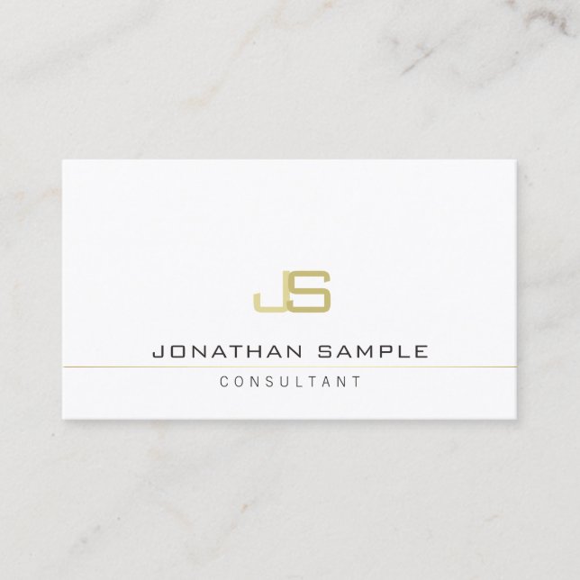 Modern konsult för professionell Monogram Elegant Visitkort (Framsida)