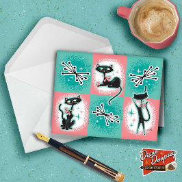 Modern kontokort för medelårhundrade tack kort