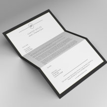 Modern kontors svarta och vita monogramadvokat