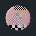 Modern kontroll av rockor med skal av flickor knapp<br><div class="desc">Rullande skater-flicka i kjolar och lilac-checkers på fyrhjulingar, rullskridskor på schackbrädet mönster disco golv. Perfekt abstrakt ben rullskridskonst för rullskrubbskädda, kvinna, flicka. Lovbara rullskridskor med mönster utformning på hemdäck, mugg, papper inslagning osv. Rullskridskor illustrerar designgåva till dotter, barndotter, derby-flicka, rullbabe. Rollerskridskridskor, rullskridskridskridskridskridskridskridskridskridskridskor, stil, för rullskridskor, för skater med rullskridskop, för...</div>