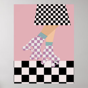 Modern kontroll av rockor med skal av flickor poster