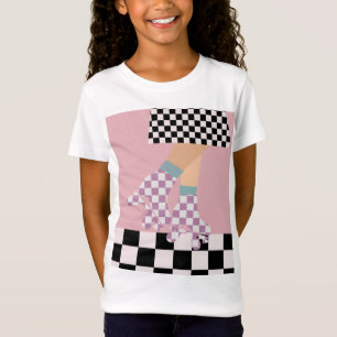 Modern kontroll av rockor med skal av flickor t shirt